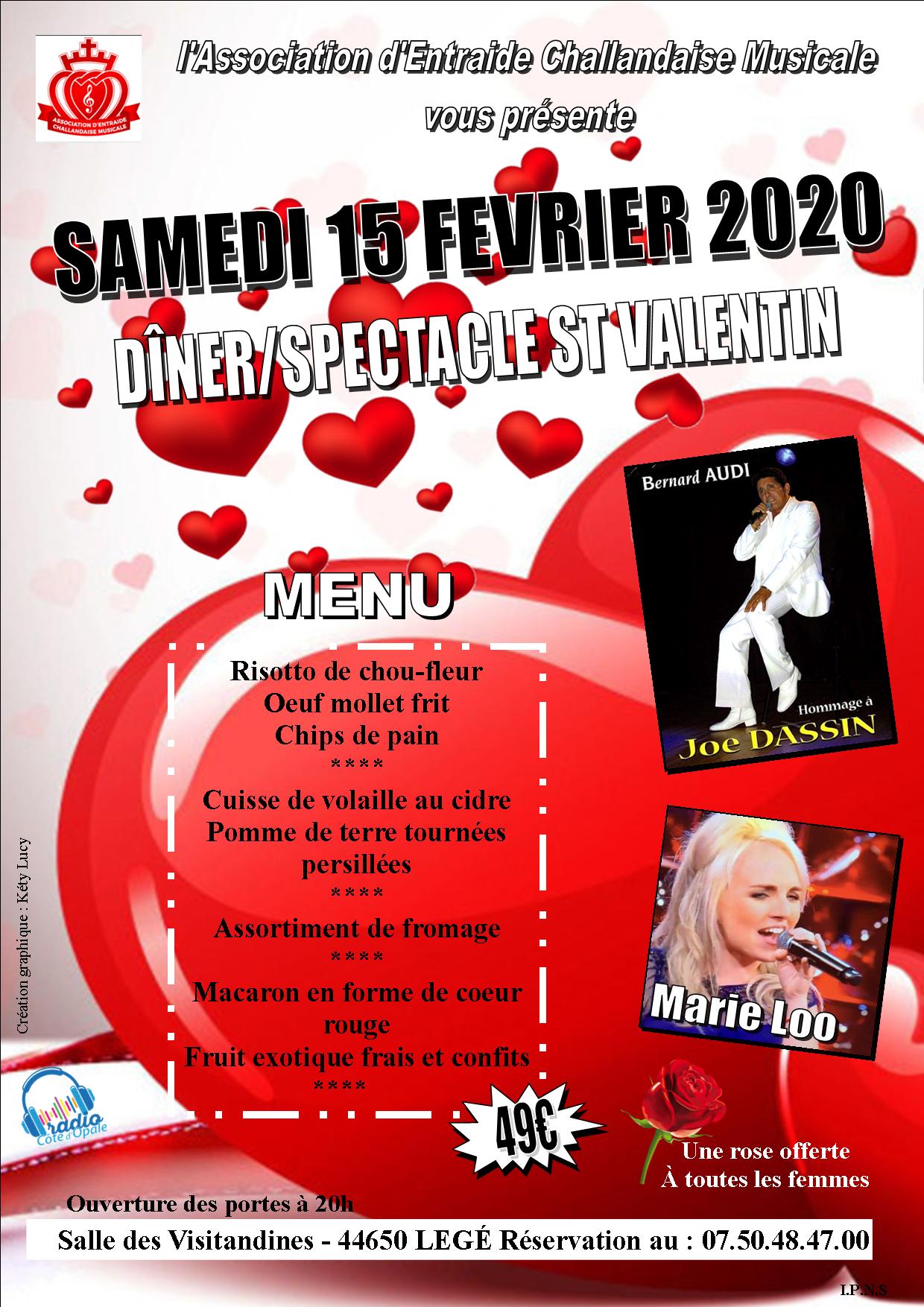 Soirée romantique pour la Saint Valentin à Legé (44)