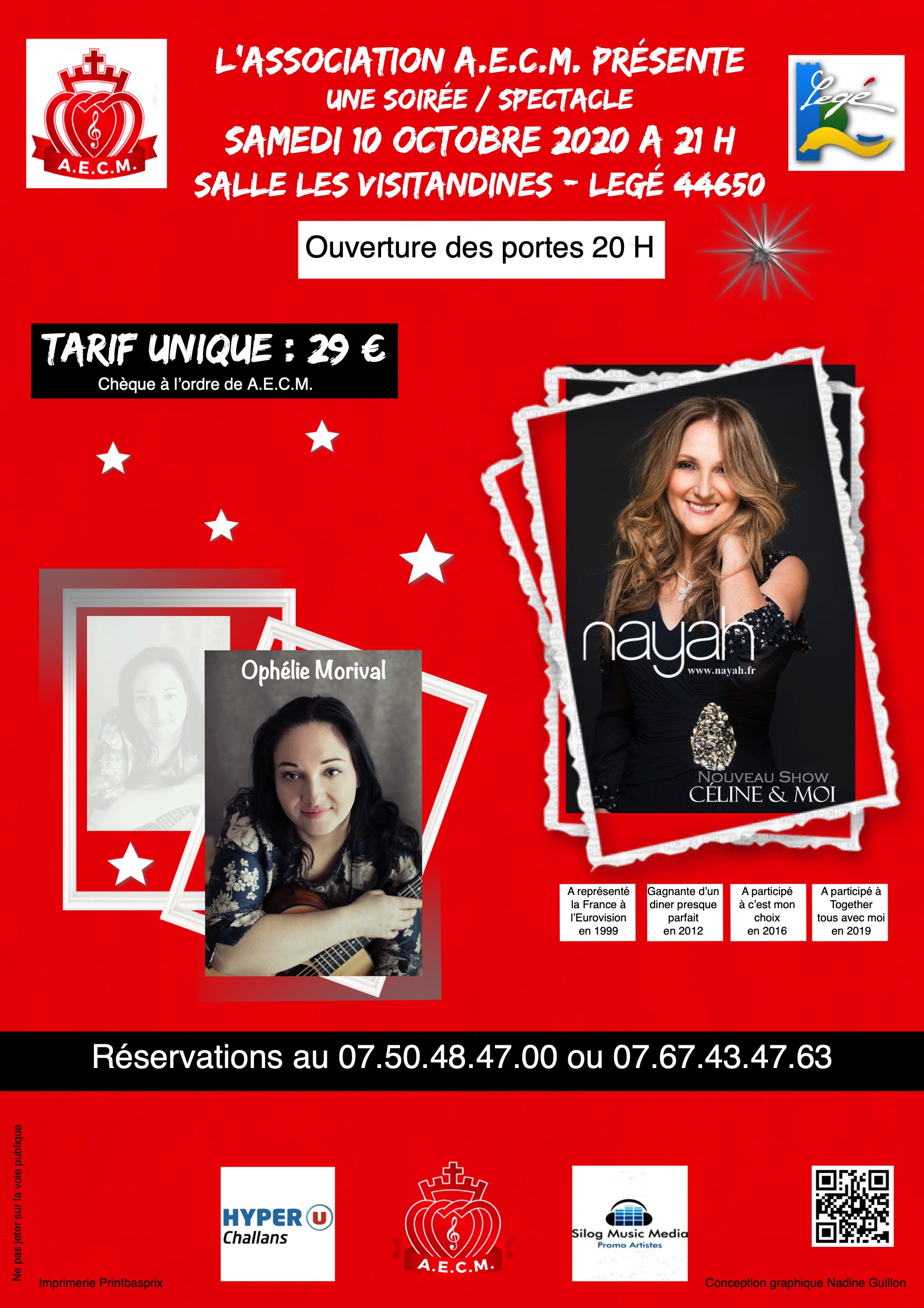 Concert à legé (44) avec Nayah et Ophélie Morival le 10 octobre 2020